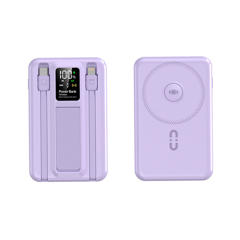 Portable Wireless Power Bank with Fast Charging & Digital Display | Compact Design for On-the-Go Charging