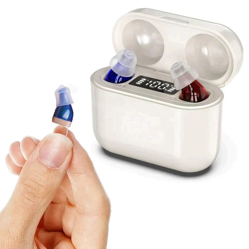 Rechargeable Hearing Amplifier Device – Discreet In-Ear Sound Enhancer for Seniors & Adults with Mild to Moderate Hearing Loss