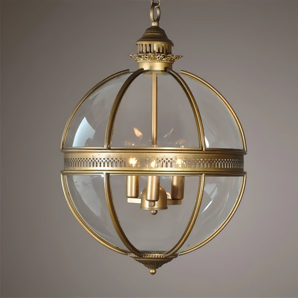 Spherical Glass Shade Ceiling Light E12 Socket Hardwired Overhead Fixture for Dining Table Kitchen Island Breakfast Nook Modern Farmhouse