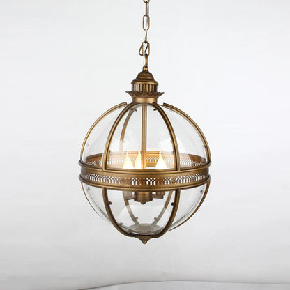Spherical Glass Shade Ceiling Light E12 Socket Hardwired Overhead Fixture for Dining Table Kitchen Island Breakfast Nook Modern Farmhouse