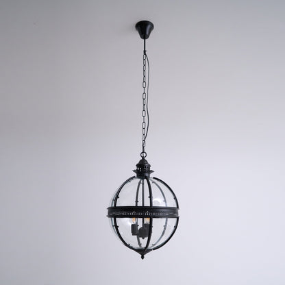Spherical Glass Shade Ceiling Light E12 Socket Hardwired Overhead Fixture for Dining Table Kitchen Island Breakfast Nook Modern Farmhouse