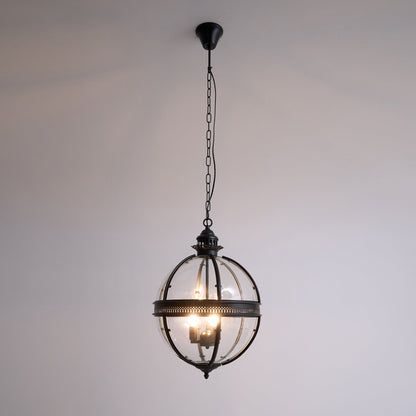 Spherical Glass Shade Ceiling Light E12 Socket Hardwired Overhead Fixture for Dining Table Kitchen Island Breakfast Nook Modern Farmhouse