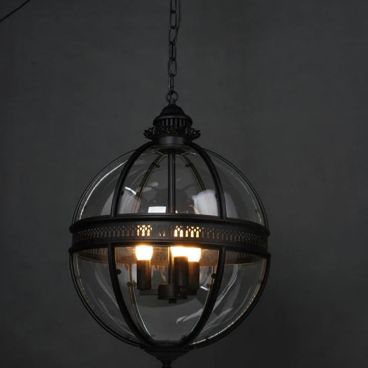 Spherical Glass Shade Ceiling Light E12 Socket Hardwired Overhead Fixture for Dining Table Kitchen Island Breakfast Nook Modern Farmhouse