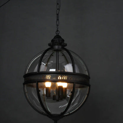 Spherical Glass Shade Ceiling Light E12 Socket Hardwired Overhead Fixture for Dining Table Kitchen Island Breakfast Nook Modern Farmhouse