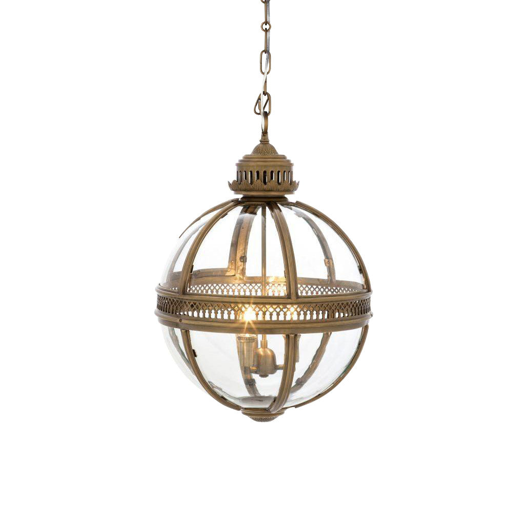 Spherical Glass Shade Ceiling Light E12 Socket Hardwired Overhead Fixture for Dining Table Kitchen Island Breakfast Nook Modern Farmhouse