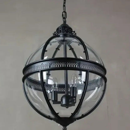 Spherical Glass Shade Ceiling Light E12 Socket Hardwired Overhead Fixture for Dining Table Kitchen Island Breakfast Nook Modern Farmhouse