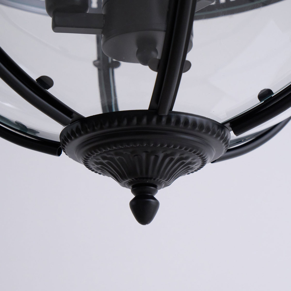 Spherical Glass Shade Ceiling Light E12 Socket Hardwired Overhead Fixture for Dining Table Kitchen Island Breakfast Nook Modern Farmhouse