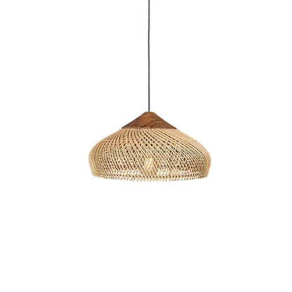 Handwoven Rattan Ceiling Light Fixture for Dining Room and Kitchen Island Over Table Adjustable Drop Natural Fiber Pendant Shade Wood Metal