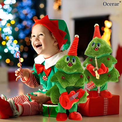 Animated Musical Holiday Tree Plush Toy for Kids & Home Decor
