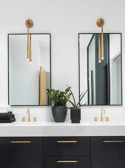 Conical LED Wall Sconce Brass 15 in Vertical Reading Light Bedside Hallway Lighting Modern Minimal Metal Mount Bedroom Accent
