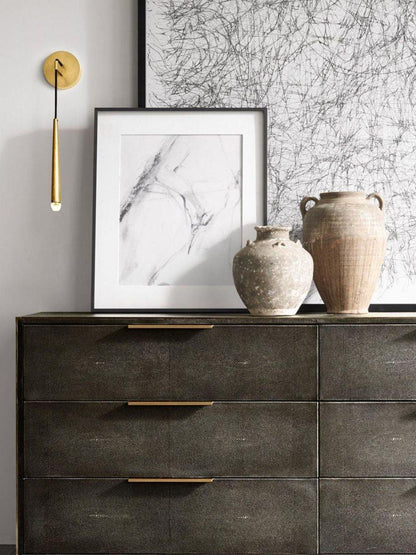 Conical LED Wall Sconce Brass 15 in Vertical Reading Light Bedside Hallway Lighting Modern Minimal Metal Mount Bedroom Accent