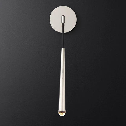 Conical LED Wall Sconce Brass 15 in Vertical Reading Light Bedside Hallway Lighting Modern Minimal Metal Mount Bedroom Accent