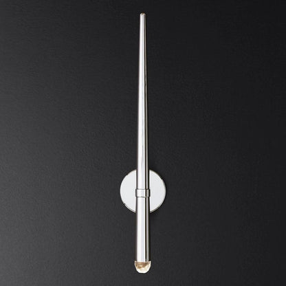 Conical LED Wall Sconce Brass 15 in Vertical Reading Light Bedside Hallway Lighting Modern Minimal Metal Mount Bedroom Accent