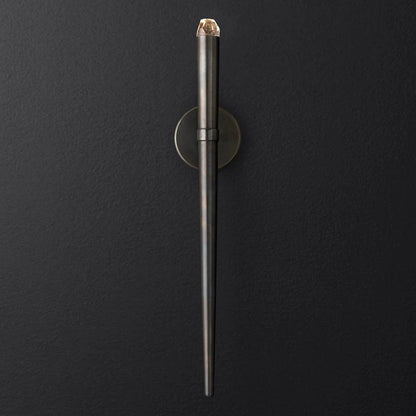 Conical LED Wall Sconce Brass 15 in Vertical Reading Light Bedside Hallway Lighting Modern Minimal Metal Mount Bedroom Accent
