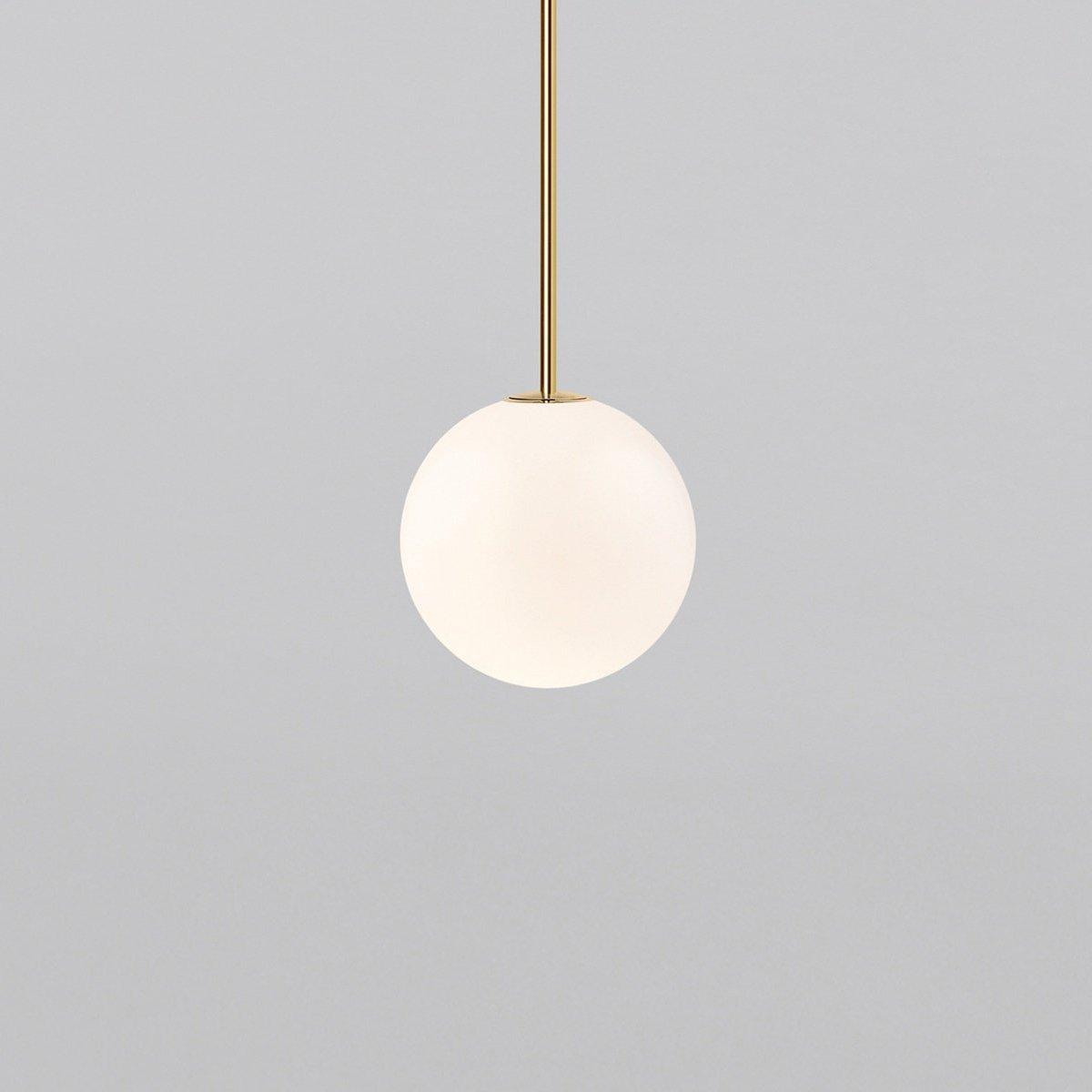 Frosted Globe Ceiling Light Brass Finish for Dining Room Bedroom Hallway Modern Suspended Fixture Soft Diffused Glow LED Compatible