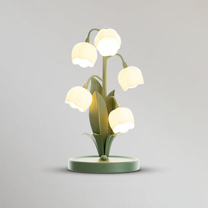 Breezy Orchid Table Lamp | Ceramic, Soft Glow for Bedside and Desk