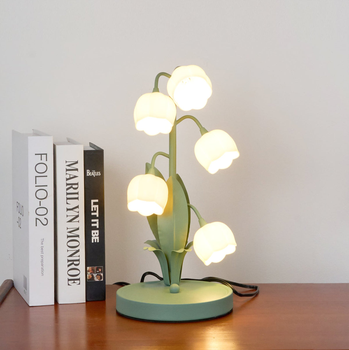 Breezy Orchid Table Lamp | Ceramic, Soft Glow for Bedside and Desk