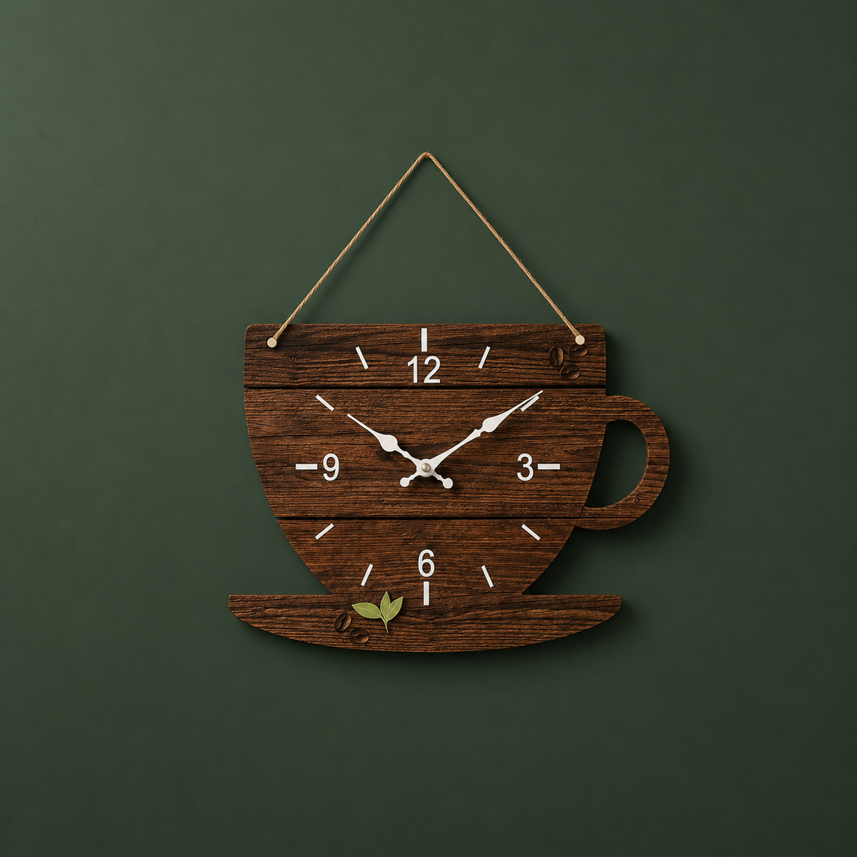 BrewTime™ - Rustic Coffee Wall Clock