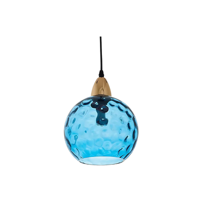 Textured Glass Globe Hanging Light 7.9 Inch Dining Room Island Fixture Adjustable Height Modern Sphere Pendant Minimalist Ceiling Lamp for K
