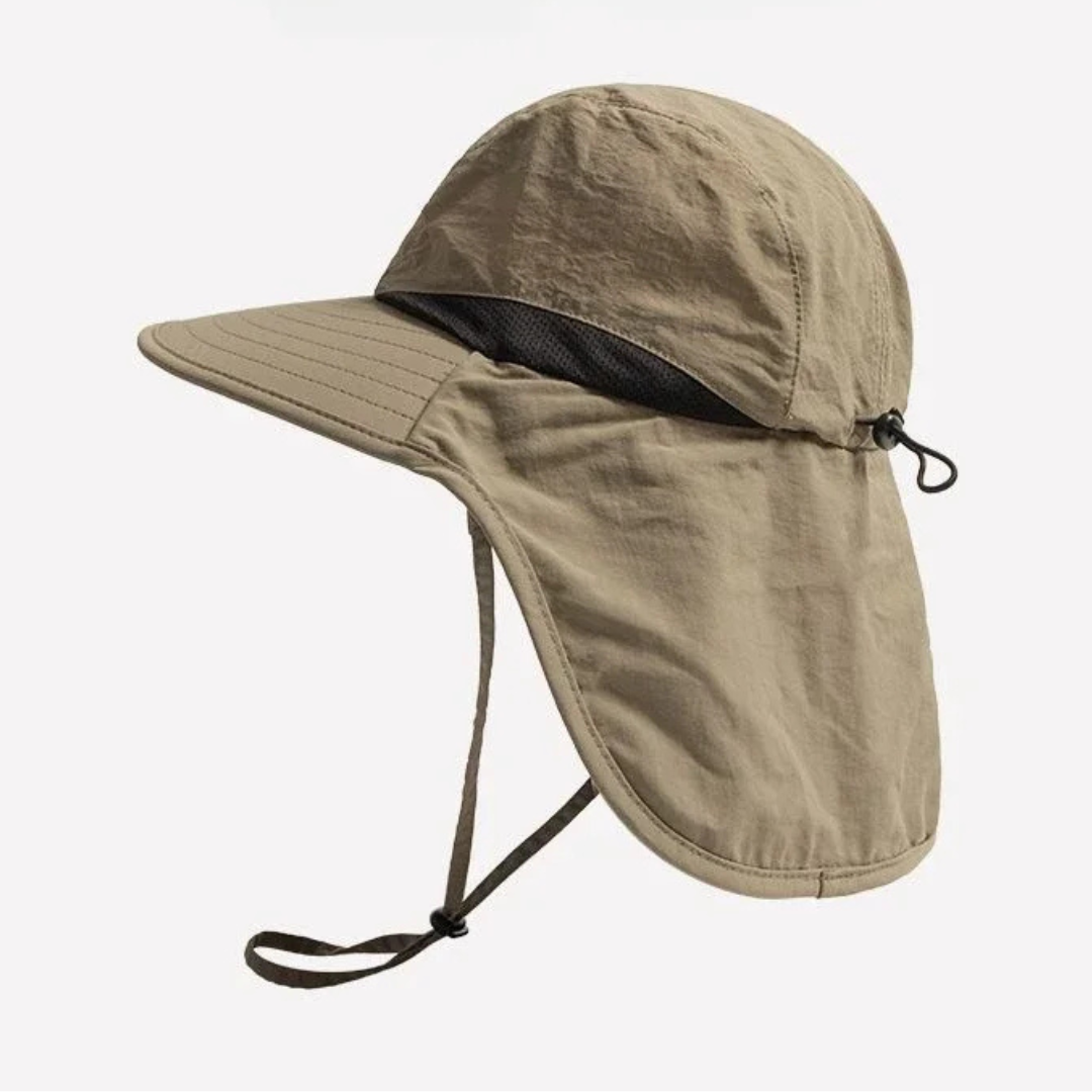 Wide-Brim Sun Hat with Full Neck Shield & UPF 50+ UV Protection for Men & Women – Quick-Dry Outdoor Headwear