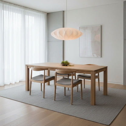 Steel Wire Silk Shade Ceiling Light 20 in White for Kitchen Island Dining Room Modern Pendant Lamp Hanging Fixture Adjustable Cord E26 Base