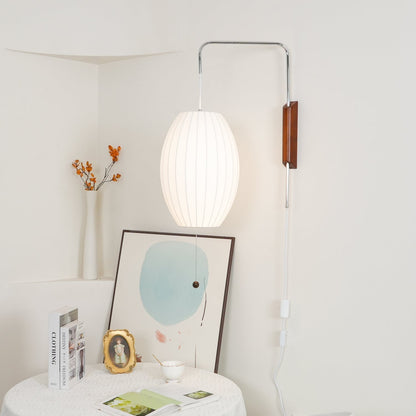Plug-In Wall Sconce with Swivel Bracket & Frosted Glass Shade – 16 in Height, 59 in Cord – Adjustable Bedroom & Living Room Accent Light for