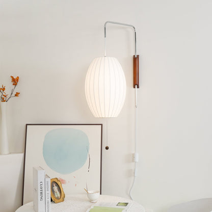 Plug-In Wall Sconce with Swivel Bracket & Frosted Glass Shade – 16 in Height, 59 in Cord – Adjustable Bedroom & Living Room Accent Light for
