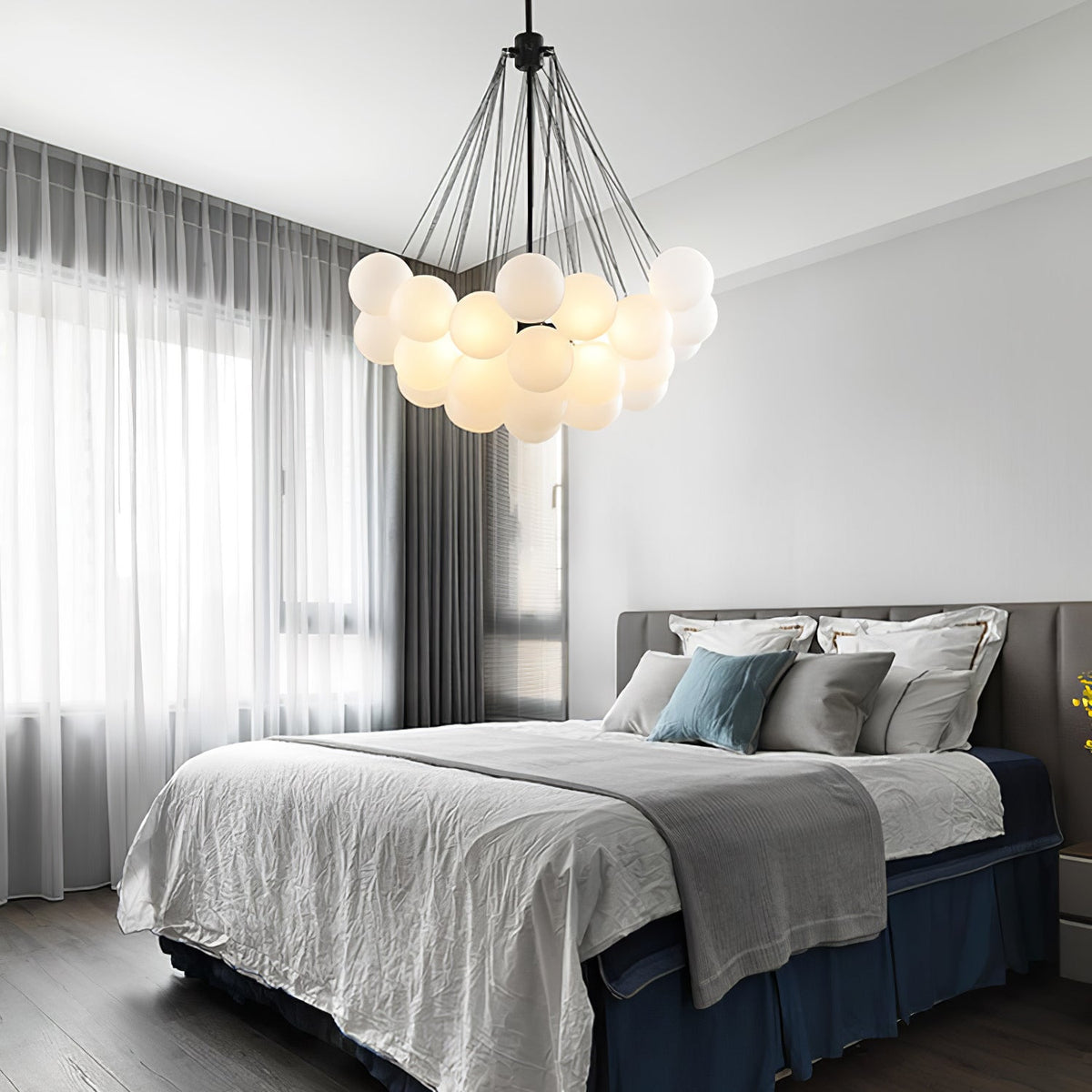 Bubble Pendant Light Multi-Globe Adjustable Ceiling Fixture Gold Black Chrome for Dining Room Living Room Foyer 19-73 Lights
