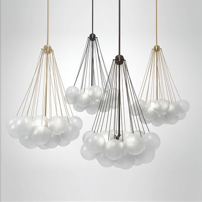 Bubble Pendant Light Multi-Globe Adjustable Ceiling Fixture Gold Black Chrome for Dining Room Living Room Foyer 19-73 Lights