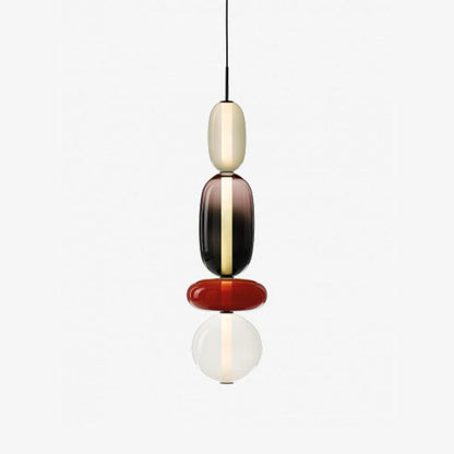 Multi-Jar LED Overhead Fixture 20 Inch Colorful Tinted Glass Drop Lights for Dining Kitchen Bedroom Modern Bohemian Accent Chandelier Adjust