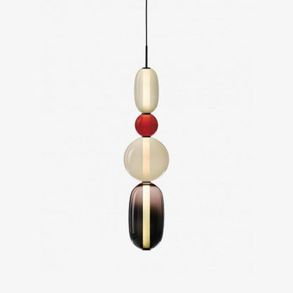 Multi-Jar LED Overhead Fixture 20 Inch Colorful Tinted Glass Drop Lights for Dining Kitchen Bedroom Modern Bohemian Accent Chandelier Adjust