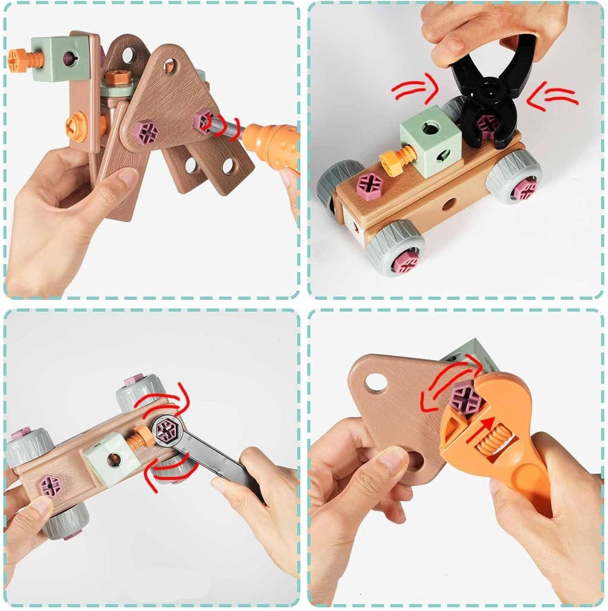 BUILDFORGE – 100 Piece Toy Tool Set Creative Kids Builder Kit
