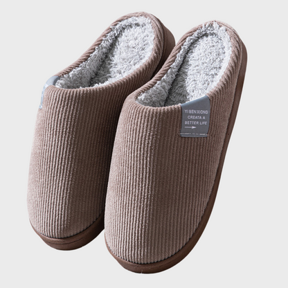 Cozy Fleece-Lined House Slippers for Women & Men – Cushioned Memory Foam Indoor Shoes with Non-Slip Soles for Winter