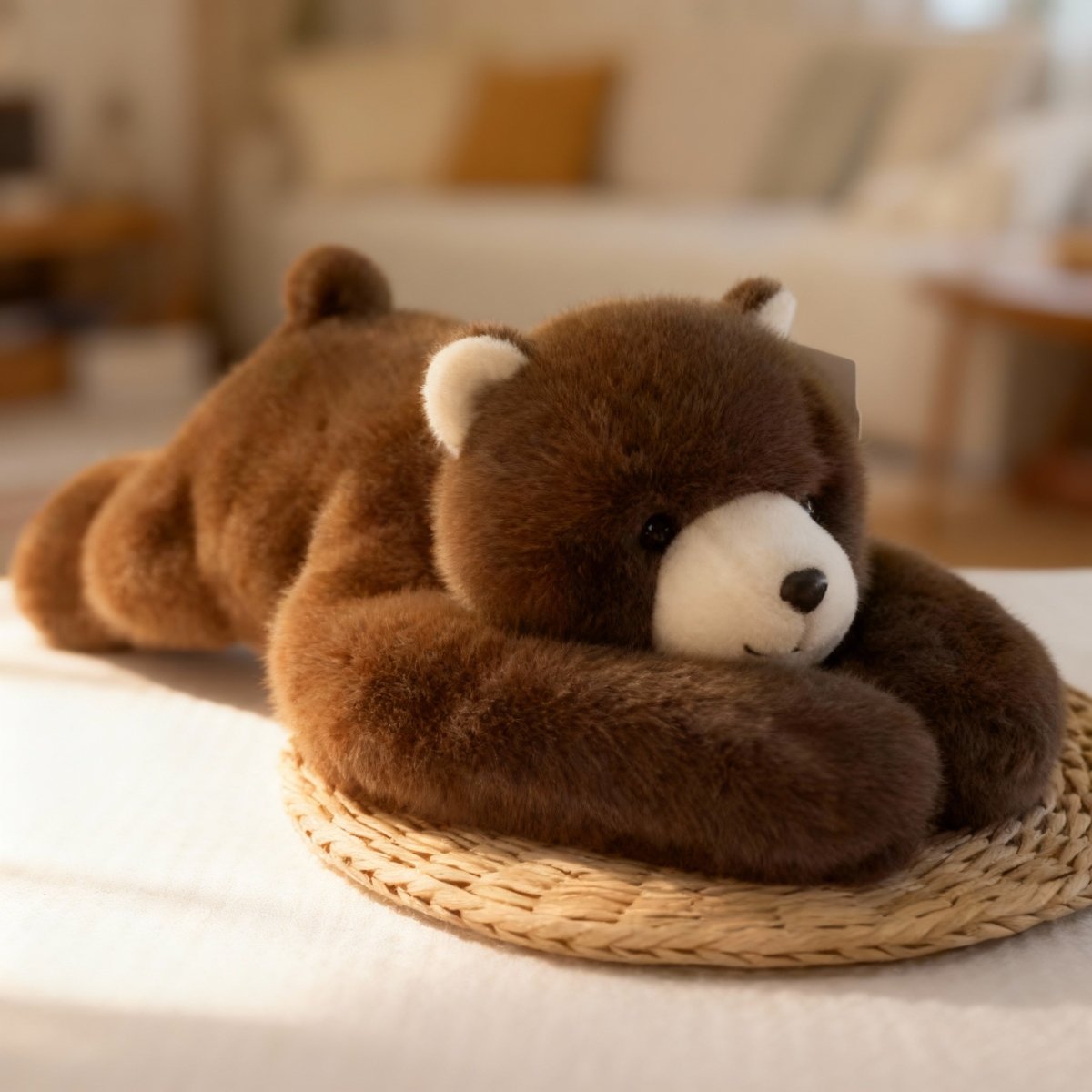Plush Animal Cuddle Pillow with Long Arms for Relaxation and Sleep Support 18 Inch Weighted Hug Cushion for Stress Relief Napping Reading Me