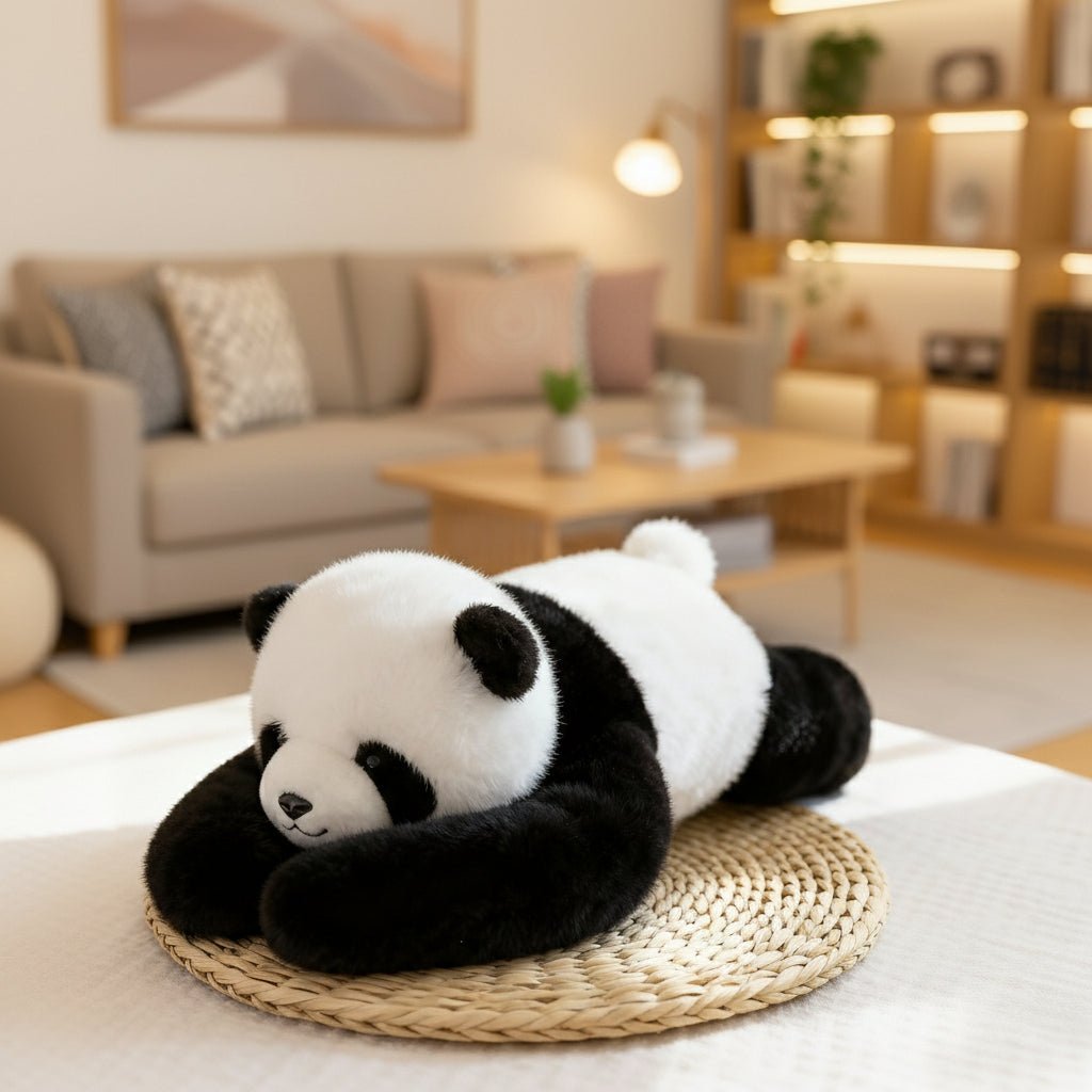 Plush Animal Cuddle Pillow with Long Arms for Relaxation and Sleep Support 18 Inch Weighted Hug Cushion for Stress Relief Napping Reading Me
