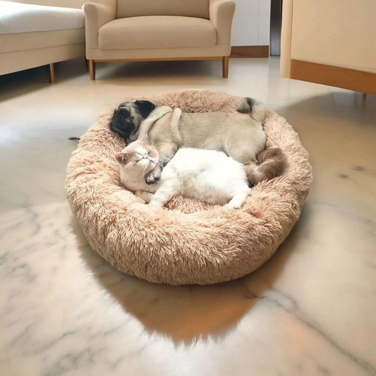 FLOOFNEST – Plush Pet Bed for Warm Comfortable Sleep