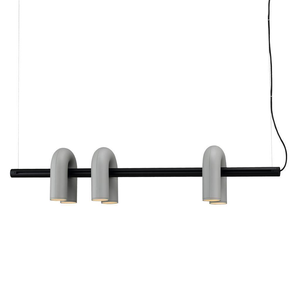 Contemporary Adjustable Multi-Head Ceiling Light Fixture with Rotating Arms for Dining Room Bedroom Living Space 40-Inch Modular Suspended L