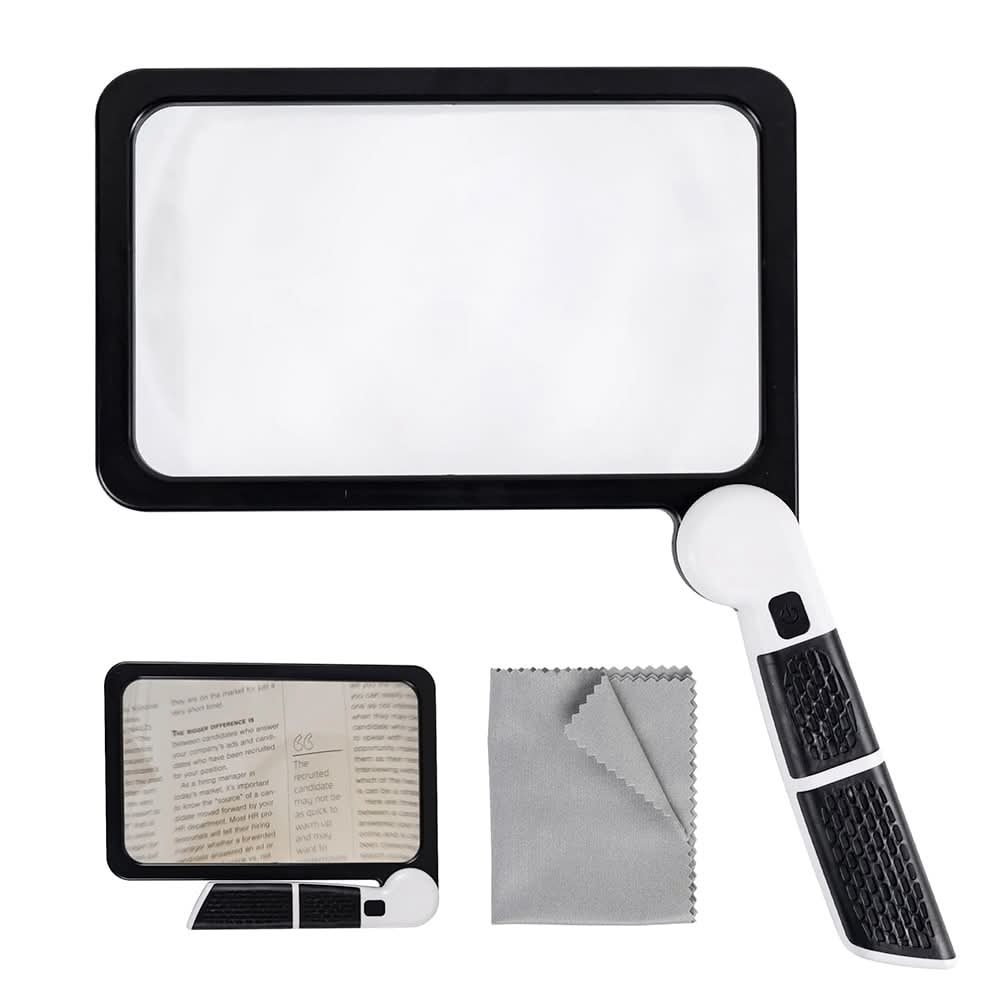 5x Magnifying Glass with LED Light and Adjustable Brightness for Detail Work