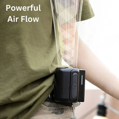 Ortekor Cooling Companion | Portable Waist Fan with Adjustable Airflow | Hands-Free Comfort for Active Lifestyles