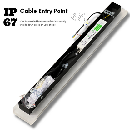 Waterproof Linear LED Outdoor Wall Light Modern Metal Weatherproof Sconce for Garden Patio Entryway Hallway Exterior Porch Walkway IP65