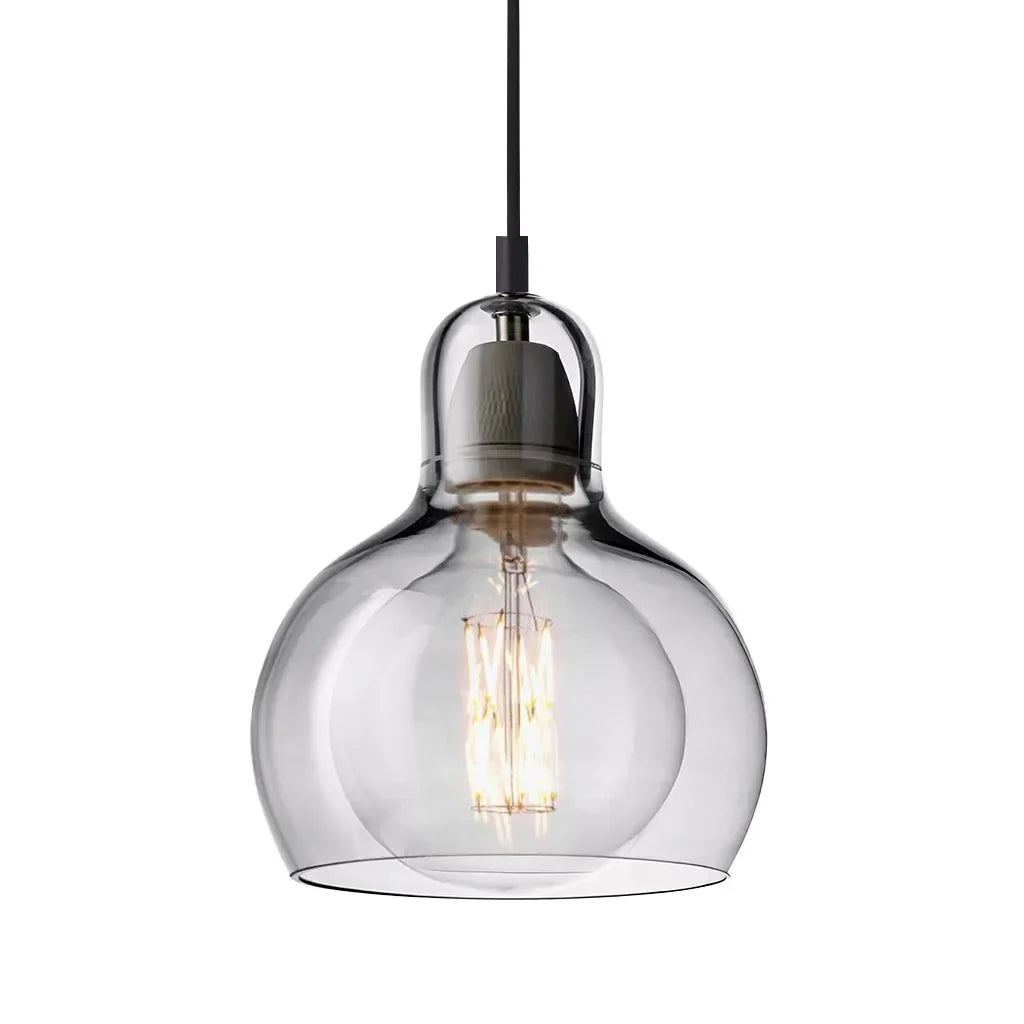 Hanging Ceiling Light Fixture Glass Globe 8 Inch Diameter Ambient Glow for Kitchen Island Entryway Hallway Bedside Nook E27 Socket 40W
