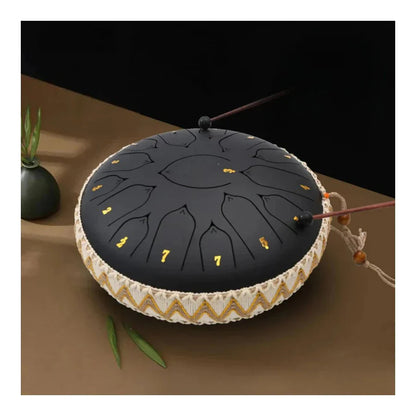 Steel Drum for Stress Relief, 12 Inch Steel Tongue Drum with 8 Notes, Percussion Instrument for Children and Adults