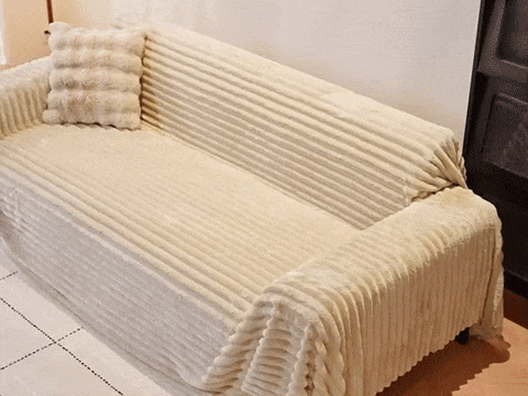 VelvetRib Sofa Protector - Pluche Microfiber, Quilted Comfort