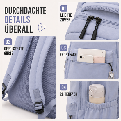 Everyday Backpack with Padded Laptop Compartment & Multiple Pockets for School, Work & Travel