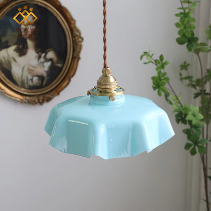 Hanging Ceiling Light Fixture Textured Dome Shade White Beige Pink Blue for Kitchen Island Dining Room Adjustable Height Indoor Pendant Lamp