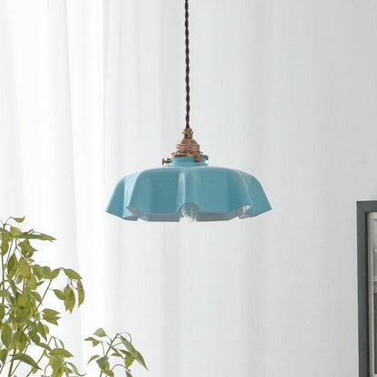 Hanging Ceiling Light Fixture Textured Dome Shade White Beige Pink Blue for Kitchen Island Dining Room Adjustable Height Indoor Pendant Lamp