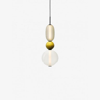 Stacked Glass Orb Hanging Light Fixture for Dining Room Kitchen Island Multi-Color Tinted Ceiling Pendant 30 Inch Height Adjustable Modern A