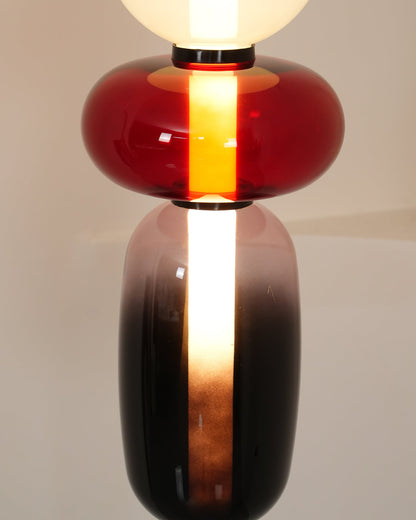Tall Standing Lamp with Adjustable Color Temperature Metal & Glass Shade Modern Accent Lighting for Bedroom Living Room Reading Nook 51 in