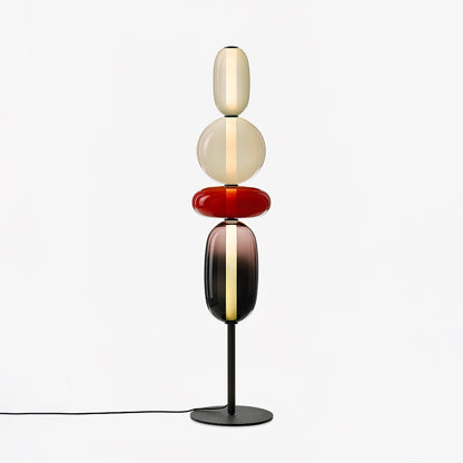 Tall Standing Lamp with Adjustable Color Temperature Metal & Glass Shade Modern Accent Lighting for Bedroom Living Room Reading Nook 51 in