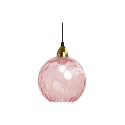 Textured Glass Globe Hanging Light 7.9 Inch Dining Room Island Fixture Adjustable Height Modern Sphere Pendant Minimalist Ceiling Lamp for K